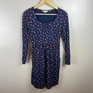 Boden Mabel Dress Size 6 Petite Blue Stretch Jersey Knit Scoop Neck Work Teacher